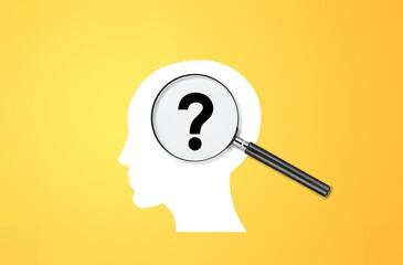 question mark icon and magnifying glass