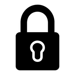 padlock glyph icon