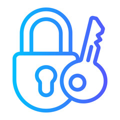 padlock gradient icon