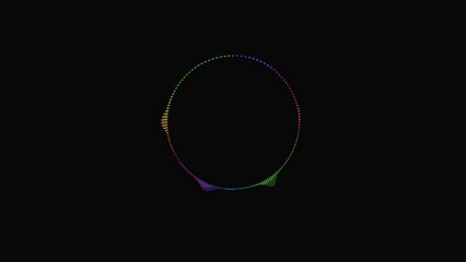 3D Audio spectrum on ring waves digital radio signal symbols ideal for audio music equalizer , wave audio soundtrack shapes etc.,  - Powered by Adobe