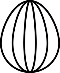 Easter Egg Line Illustration. Easter Egg Outline Illustration. Easter Egg Silhouettes. Easter Egg Icon. Easter Egg Doodle.