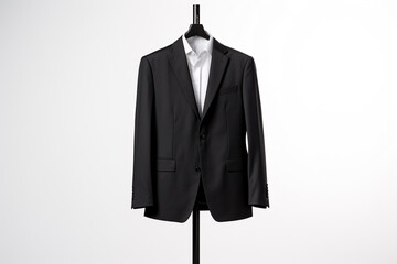 Business Suit Jacket on Minimalist Coat Stand - Conveying Professionalism and Leadership
