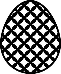 Easter Egg Line Illustration. Easter Egg Outline Illustration. Easter Egg Silhouettes. Easter Egg Icon. Easter Egg Doodle.