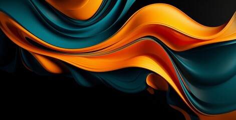 3D abstract orange background