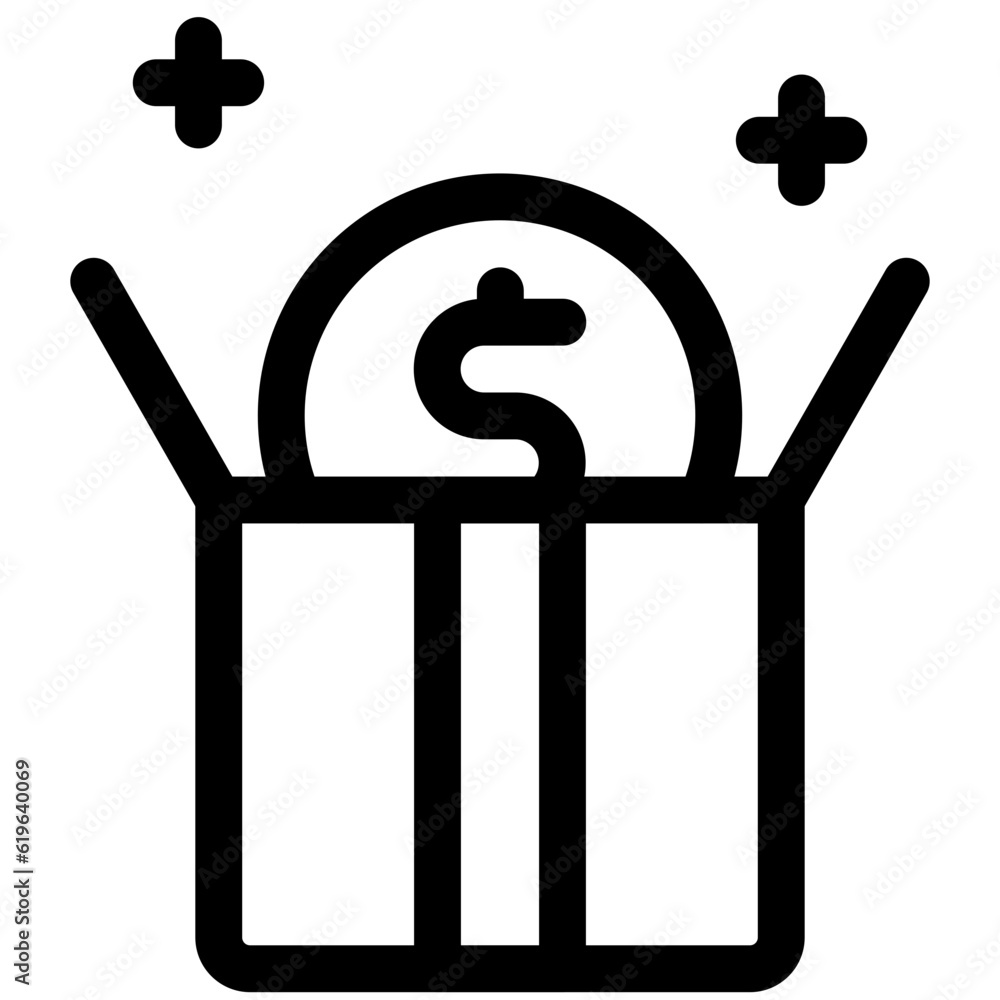 Sticker money icon