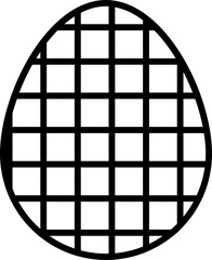 Easter Egg Line Illustration. Easter Egg Outline Illustration. Easter Egg Silhouettes. Easter Egg Icon. Easter Egg Doodle.