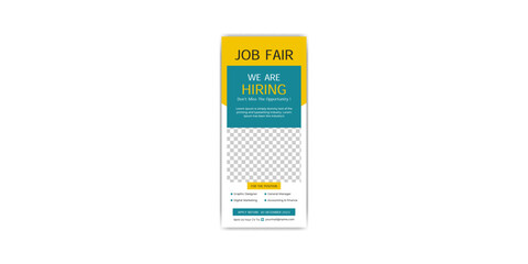 We are hiring for job vacancy rack cards and dl flyer template