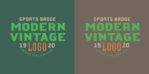 Modern vintage sports logo badge design