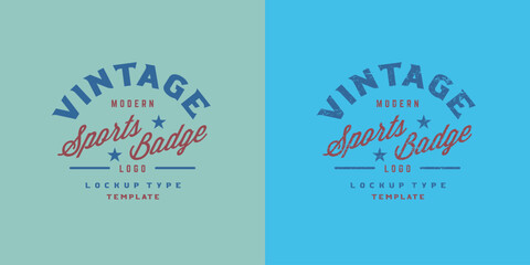 Vintage sport badge logo template