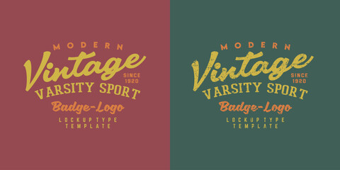 Modern vintage varsity sport badge logo