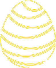 Easter Egg Line Neon. Easter Egg Neon Signboard Icon. Easter Egg Neon Icon.