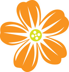 Flower. Flower Icon. Flower Illustration. Cute Flower. Flower Isolated on White Background. Vector illustration. Elements for design.