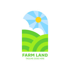 Colorful Flat Farm Logo