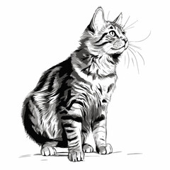 Fototapeta na wymiar illustration of a cat