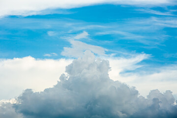 Beautiful clouds in the sky, countryside Chiangmai province  Thailand.