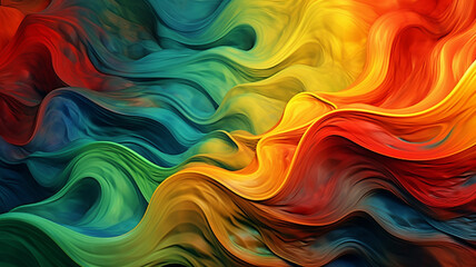 abstract colorful background with waves, AI generated.