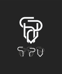 An eye-catching and stylish letter PPV initial logo design that showcases simplicity at its finest. With its minimalistic elements, it creates an attractive and memorable brand identity.