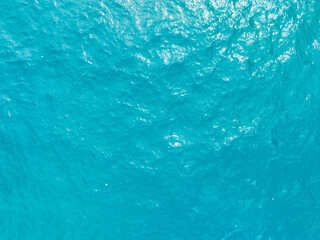Sea surface aerial view,Bird eye view photo of blue waves and water surface texture, Blue sea background, Beautiful nature Amazing view sea background