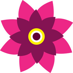 Flower. Flower Icon. Flower Illustration. Cute Flower. Flower Isolated on White Background. Vector illustration. Elements for design.