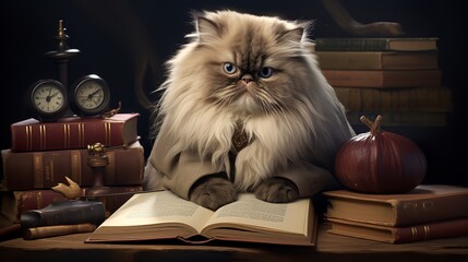 Himalayan Student: Whiskered Scholar, Quest for Knowledge