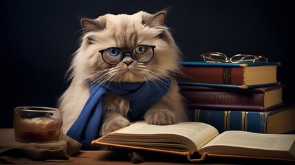 Himalayan Student: Whiskered Scholar, Quest for Knowledge