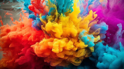 Fototapeta premium abstract colorful background vibrant color interplay of colors, AI generated.