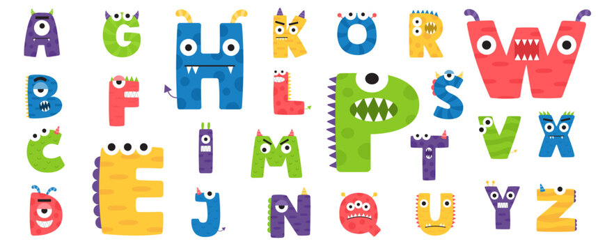 Colorful Monster Alphabet 2