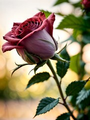 Blurry Elegance: Decorative Roses in Close-Up with a Soft Background (Generative AI)