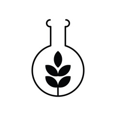 Agro laboratory icon design. Organic Laboratory Ecology vector illustration. isolated on white background