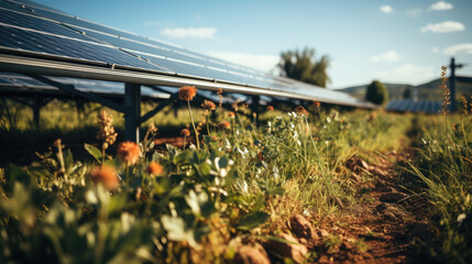 Solar panels on field at Power Station