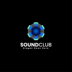 Vector Logo Illustration Sound Club Gradient Colorful Style