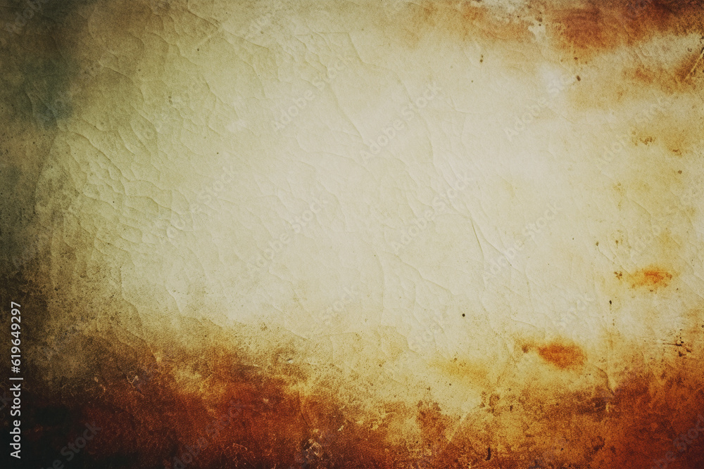 Aufkleber vintage old paper canvas texture film grain, dust and scratches texture with vignette border toy cam