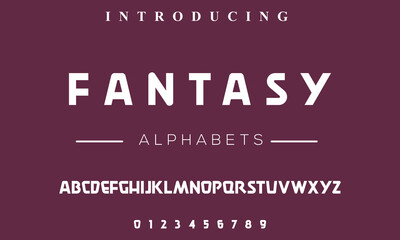 Minimal urban font. Sports minimal tech font letter set. Typography with dot regular and number. minimalist style fonts set. vector illustration