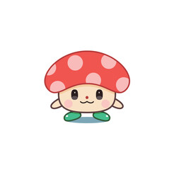 かわいいきのこのキャラクター　eps素材