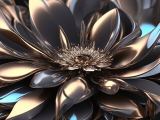 titanium silver flower
