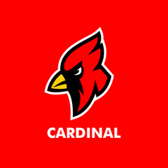 Cardinal mascot logo icon design illustration