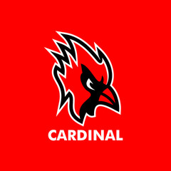 Cardinal mascot logo icon design illustration