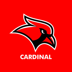 Cardinal mascot logo icon design illustration