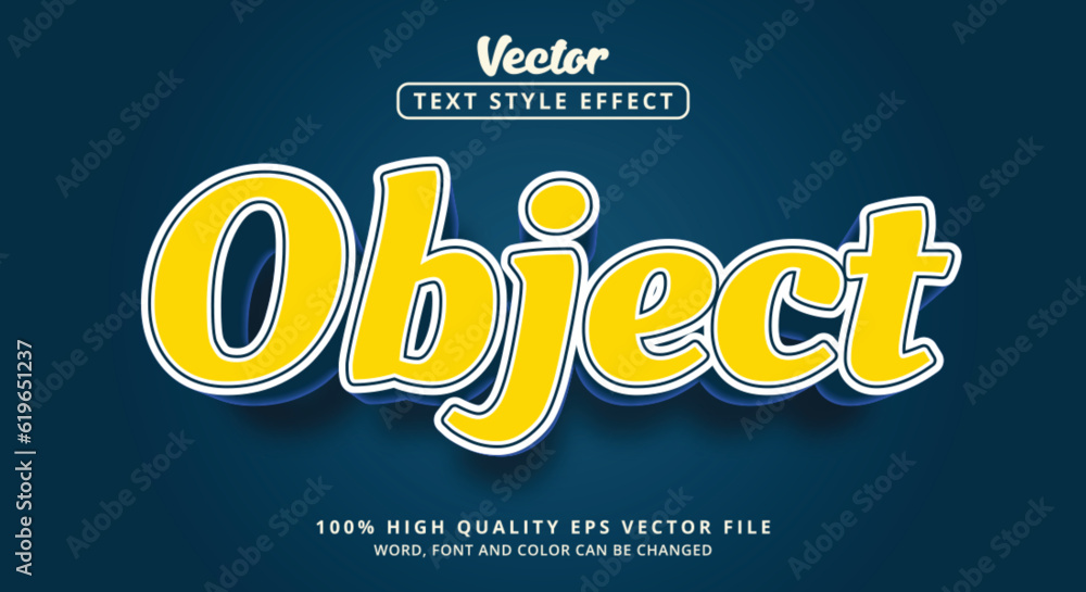 Poster editable text effects, text object in a relaxed style with attractive and bright colors in a modern 