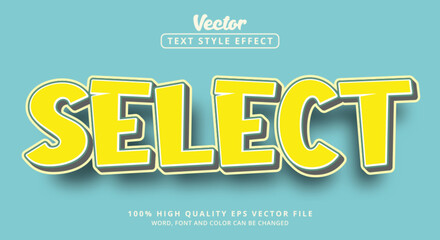 Select text on urban comic style effect, editable text effect and modern style
