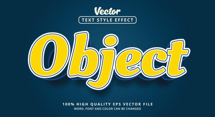 Editable text effects, Text object in a relaxed style with attractive and bright colors in a modern style