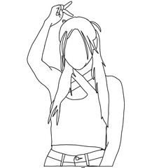 Illustration vector of Kpop street fashion. Street idols of Korea. K-pop female fashion idol. In casual clothes before entering the music show organizer's tv building