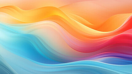 Fototapeta premium Digital colorful rainbow wavy curve abstract graphic poster web page PPT background