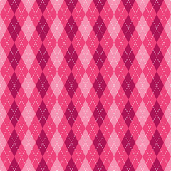 Fototapeta premium Argyle vector pattern. Argyle pattern. Pink argyle pattern. Seamless geometric pattern for clothing, wrapping paper, backdrop, background, gift card, sweater.
