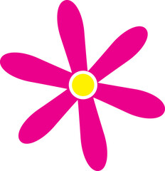 Flower. Flower Icon. Flower Illustration. Cute Flower. Flower Isolated on White Background. Vector illustration. Elements for design.