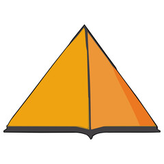 Fototapeta premium Camping tent clipart flat design on transparent background, camping isolated clipping path element