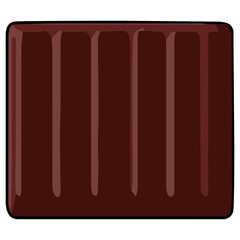 Chocolate clipart flat design on transparent background, dessert isolated clipping path element