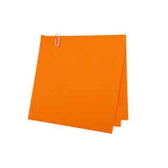 Orange Paper with Clip Cutout
