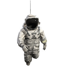 Astronaut on transparent background, 3d render