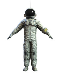 Astronaut on transparent background, 3d render